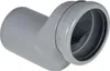 A close-up studio shot of a gray plumbing elbow fitting. Anteprima dell’immagine prodotto