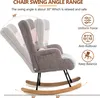 OKWISH Fauteuil à Bascule avec Repose-Pieds et Coussin Voir les images du produit 8