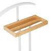 Relaxdays Stummer Diener, mit Ablage aus Holz, freistehend, Produktbild-Vorschau 6