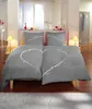 4 teilig Partner Bettwäsche 135x200 cm Love grau silber Produktbild-Vorschau 3