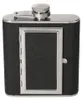 Flachmann Edelstahl mit Lederhülle schwarz, 5oz (ca. 150ml) Produktbild-Vorschau 7