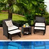 5er Set Rattan Gartenmoebel, Balkonmoebel Set 2 Sessel & 2 Produktbild-Vorschau 4