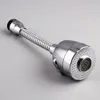 A chrome-plated flexible faucet extender with a shower head. Produktbild-Vorschau