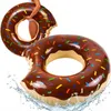 Koło do pływania dmuchane duże donut 120 cm XXL brązowe Podgląd zdjęcia produktu 1