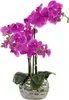 Kunst-Pflanze Orchidee ovaler Topf silber hochglanz und Produktbild-Vorschau 2