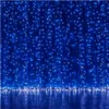 A curtain of blue LED lights with a reflection on a dark surface. Náhled obrázku produktu
