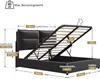 MODFU Lit Coffre 140 x 200 cm - Lit Adulte Avec Rangement, Voir les images du produit 4