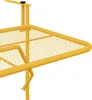 vidaXL Závesný balkónový stolík horčica 60 x 39 x 65 cm Náhľad obrázku produktu 5