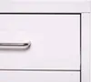 A close-up view of a white metal drawer with a silver handle. Produktbild-Vorschau