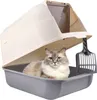 Katzentoilette mit Deckel, Katzenklo Groß,Geruchlose Produktbild-Vorschau 2