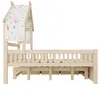 MODFU Kinderbett Holzplattformbett 140x200 mit 3 Schubladen Produktbild-Vorschau 7
