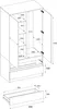 STIV Möbel | Kleiderschrank Weiß Matt 90x50x180 cm | 2 Produktbild-Vorschau 11