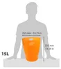 Exacompta Papierkorb ECOBIN, 15 Liter, orange, mit Griffen, Produktbild-Vorschau 6