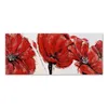 Toile 3 coquelicots rouges 150x50 cm Feeby rouge tableau Voir les images du produit 3