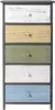 A tall, narrow dresser with five drawers of different colors. Anteprima dell’immagine prodotto