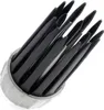 A close-up studio shot of a black hair dryer attachment with a gray base. Náhled obrázku produktu