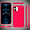 Multiple views of a neon pink iPhone 12/12 Pro case, including the front, back, side, and bottom. Produktbild-Vorschau