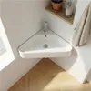 Lavabo angolare sospeso in Vetroceramica bianca MARGAUX da Anteprima dell’immagine prodotto 4