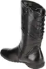 A black leather boot shown from the side. Produktbild-Vorschau
