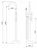 Badewannenarmatur Ari Slim Tube freistehend, 360 Grad Produktbild-Vorschau 10