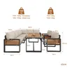 Garten-Lounge-Set, Gartensofa mit Esstisch aus Massivholz, Produktbild-Vorschau 7
