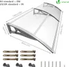 VOUNOT® Vordach für Haustür, 200 x 80 cm Transparentes Produktbild-Vorschau 5