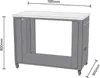 COZZE Outdoor Küchentisch 115 mit 4 robusten Rädern Produktbild-Vorschau 3