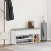 A shoe bench with storage and a coat rack next to it in an entryway. Náhľad obrázku produktu