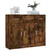 vidaXL Příborník Kouřový dub 91x28x75 cm Dřevěná konstrukce Náhled obrázku produktu 3