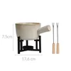 Porzellan-Fondue mit Brenner 450 ml + 2 Gabeln Produktbild-Vorschau 15