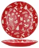 set di 6 piatti dell'Avvento Ø27cm in gres rosso per la Anteprima dell’immagine prodotto 4