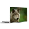 MuchoWow® Laptop Aufkleber Sticker Cover Wolf - Grau - Fell Produktbild-Vorschau 1