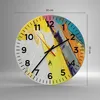 Wanduhr - Rund - Glasuhr - Deadlock Farben dreidimensional Produktbild-Vorschau 3