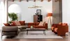 Modernes Ecksofa L-Form Couch Stoffsofas Edelstahl Produktbild-Vorschau 6
