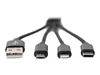 DIGITUS DB-300160-002-S DIGITUS 3-in-1 Kabel USB-A + Náhled obrázku produktu 5