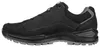A side view of a black low-top hiking shoe with gray accents. Náhled obrázku produktu