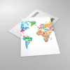 Bilder auf glas - Einteilig - Karte Worte Welt Geographie - Produktbild-Vorschau 2