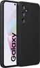 A black phone case is shown on a white background, with the phone inside the case visible. Produktbild-Vorschau