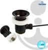 A black and bronze drain assembly with a white seal and a separate stopper mechanism. Produktbild-Vorschau