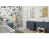 A modern bathroom with a bathtub, shower, and double vanity. Náhľad obrázku produktu