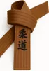 Ju Jutsu Gürtel Braun bestickt - Ju Jutsu Schriftzeichen Produktbild-Vorschau 1