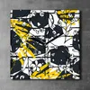 Coloray Uhr auf Leinwand 30x30 cm Wand Uhr Dekoration Produktbild-Vorschau 2