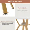 OKWISH Table À Manger - Ronde Avec Pieds Métal Or, Plateau Voir les images du produit 3