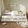 Flieks Holzbett 90x200cm mit Ausziehbett, Jugendbett mit 3 Produktbild-Vorschau 2