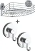 Vacuum-Loc® Eckablage Bari + Haken, 3-tlg. Produktbild-Vorschau 1