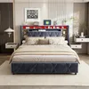 INONEFT Boxspringbett 140×200 mit Ladefunktion (USB & Produktbild-Vorschau 1