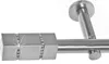 BASIT® Gardinenstange Set Edelstahl Look Metall Ø 19mm zur Produktbild-Vorschau 1