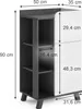 A diagram of a cabinet with dimensions shown. Náhled obrázku produktu