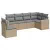 The Living Store 6-tlg. Garten-Sofagarnitur mit Kissen Produktbild-Vorschau 3