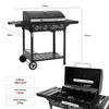 A diagram showing the dimensions and specifications of a gas grill. Produktbild-Vorschau